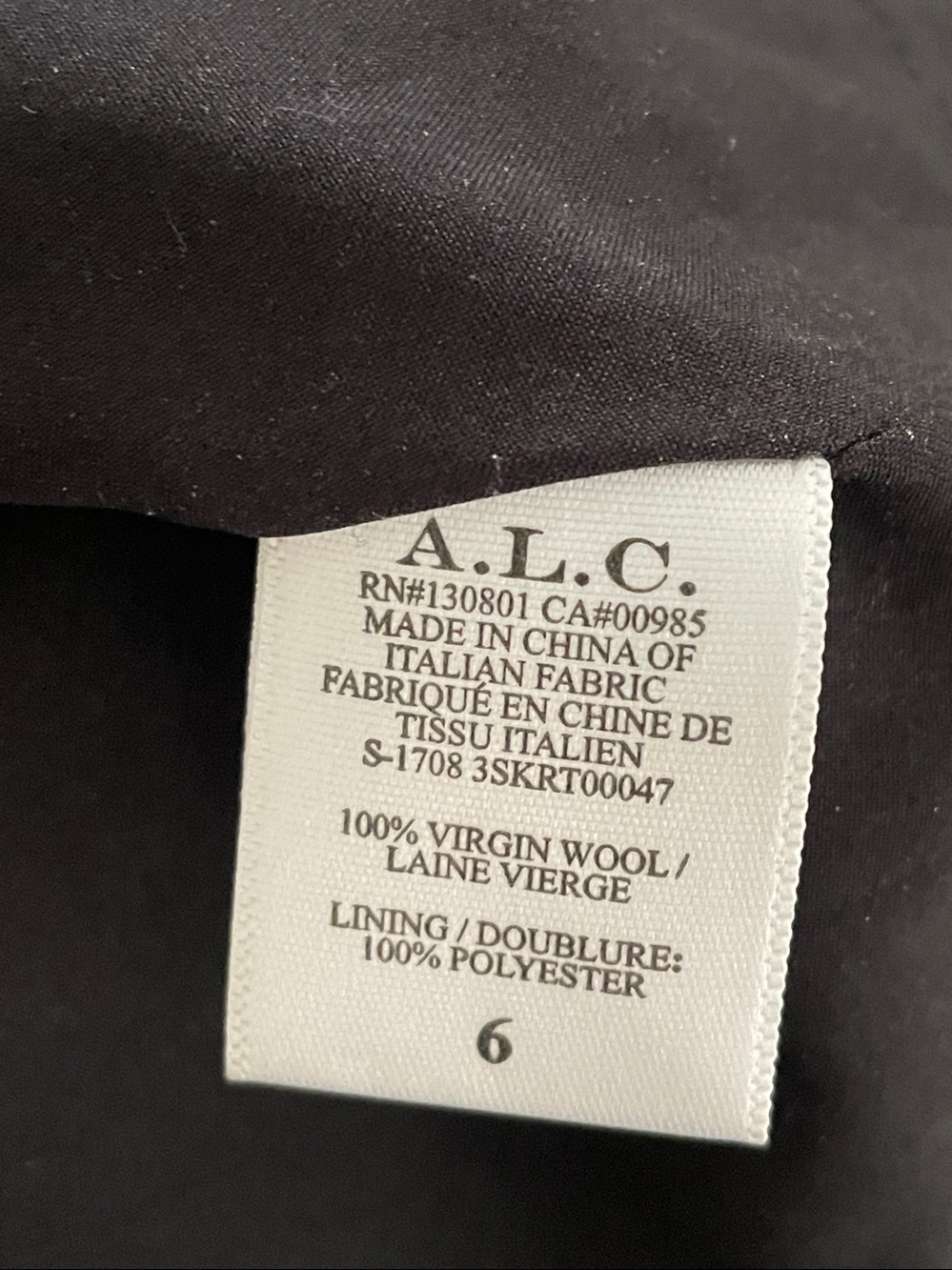 A.L.C Thea plaid pencil skirt midi Italian wool US 6 lined business realtor sexy - Picture 9 of 10